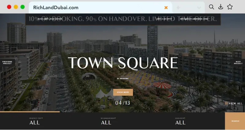 Rich Land Dubai - Real Estate company Website Templates